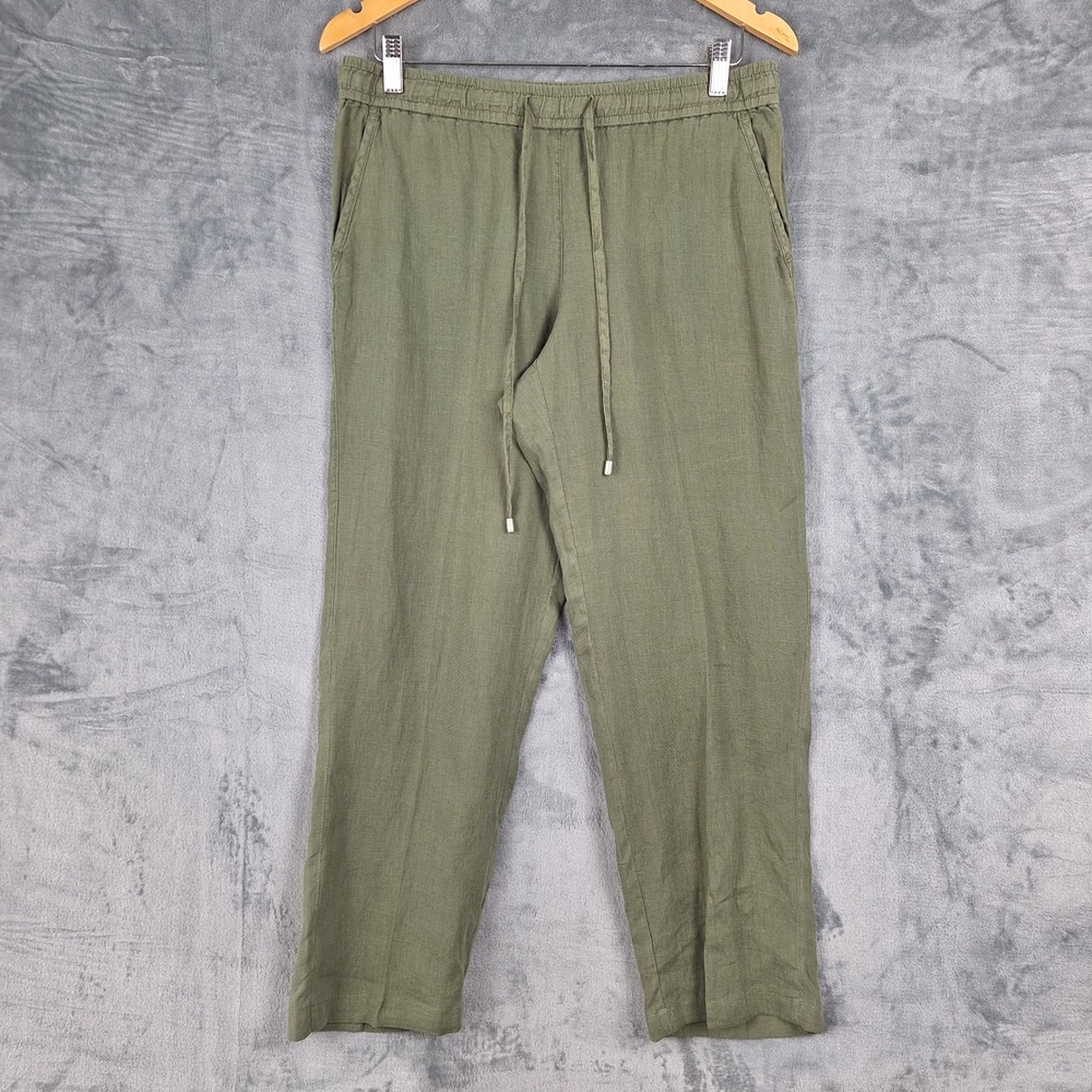 Tommy Bahama Pants Womens Small Green Boho Linen Beach Coastal Lagenlook Resort